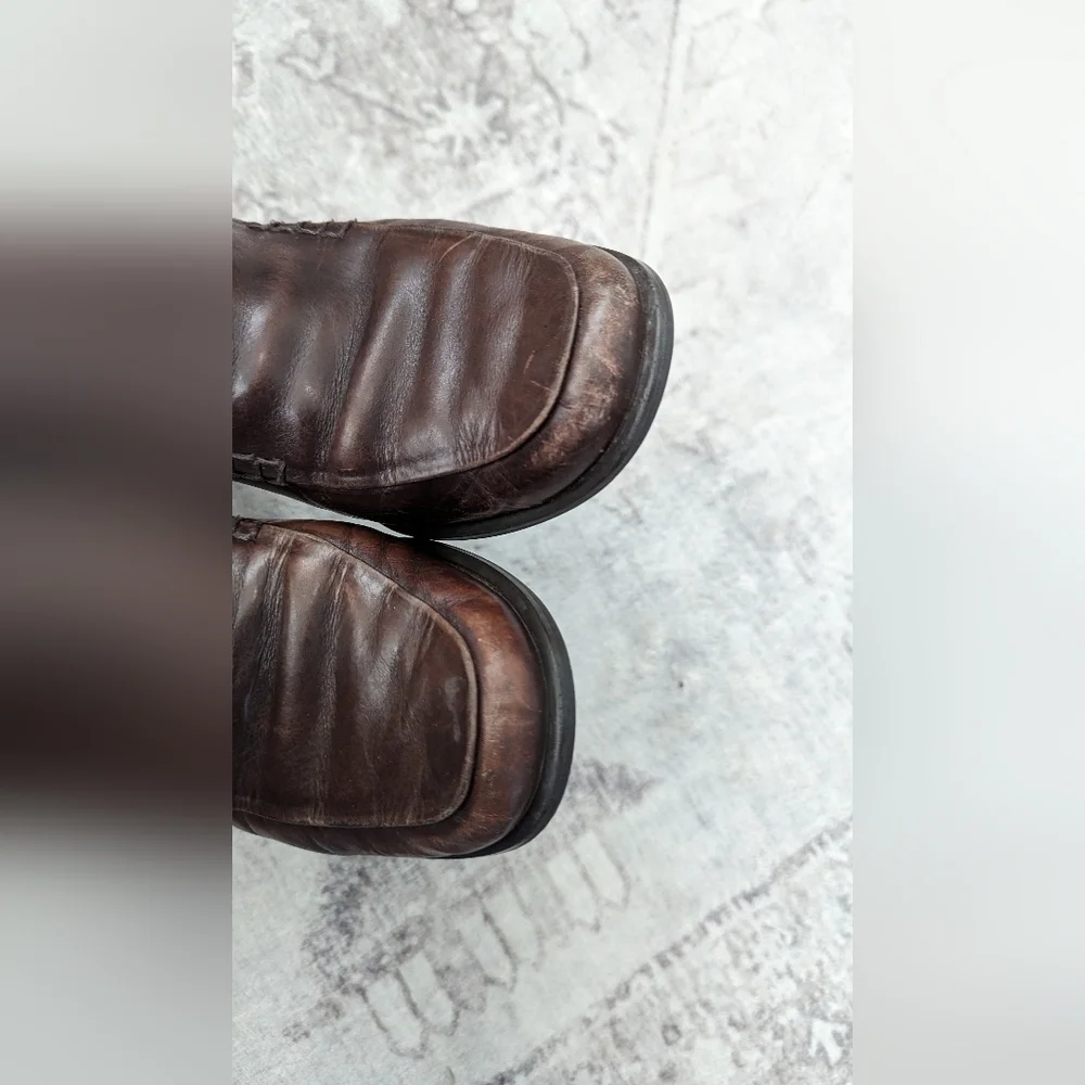 Franco Sarto Leather Shoes Size 7 1/2 M.Made in Brazil .